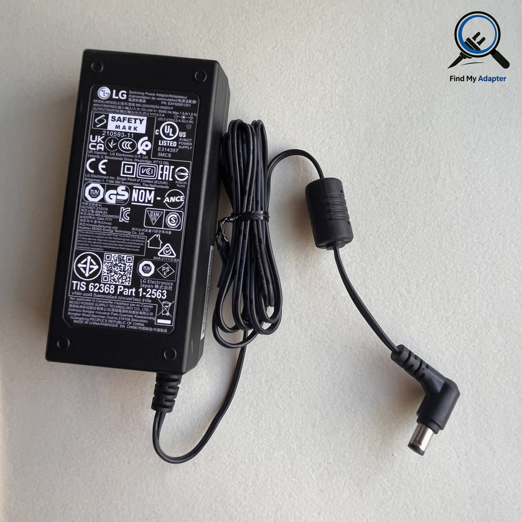 LG MS-Z2000R250-D50D0-P 25V 50W Power Adapter – IEC C8 (Lightly Used)